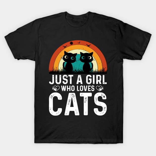 just a girl cats t shirt T-Shirt by rissander